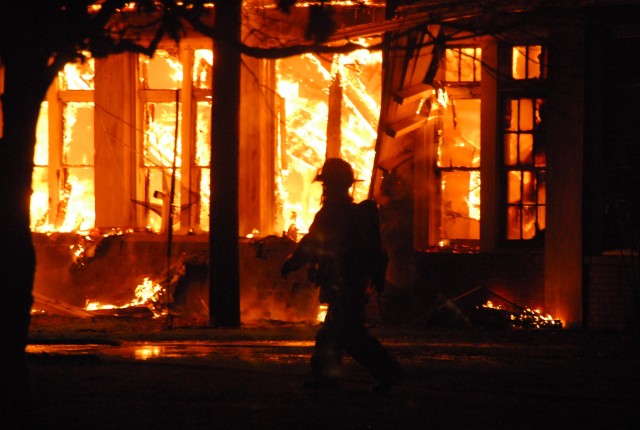Benning SJA building on fire