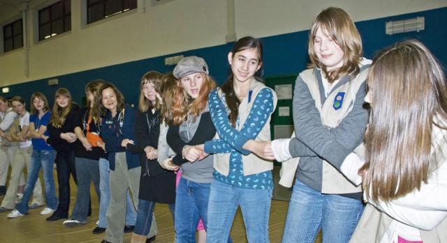 Girl Scouts celebrate new European home