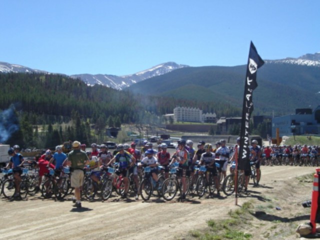Mountain biker rolling strong