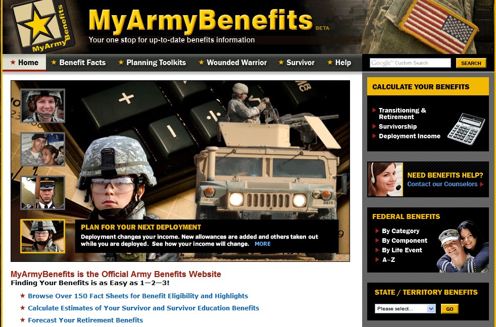 G 1 Launches New My Army Benefits Site Article The United States Army