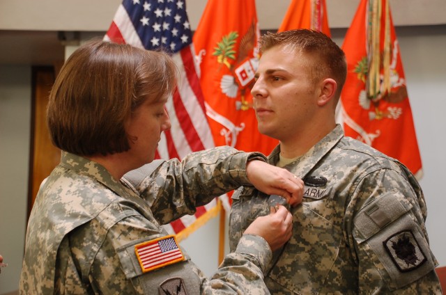 Sgt. Joshua Wolcott receives Purple Heart