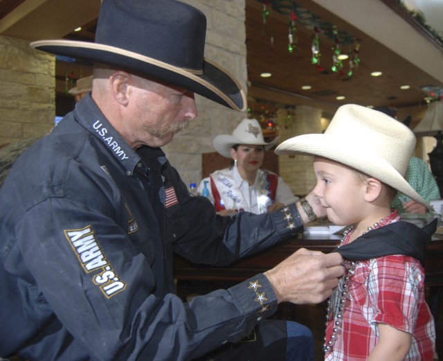 Rodeo celebrities visit Warrior and Family Support Center