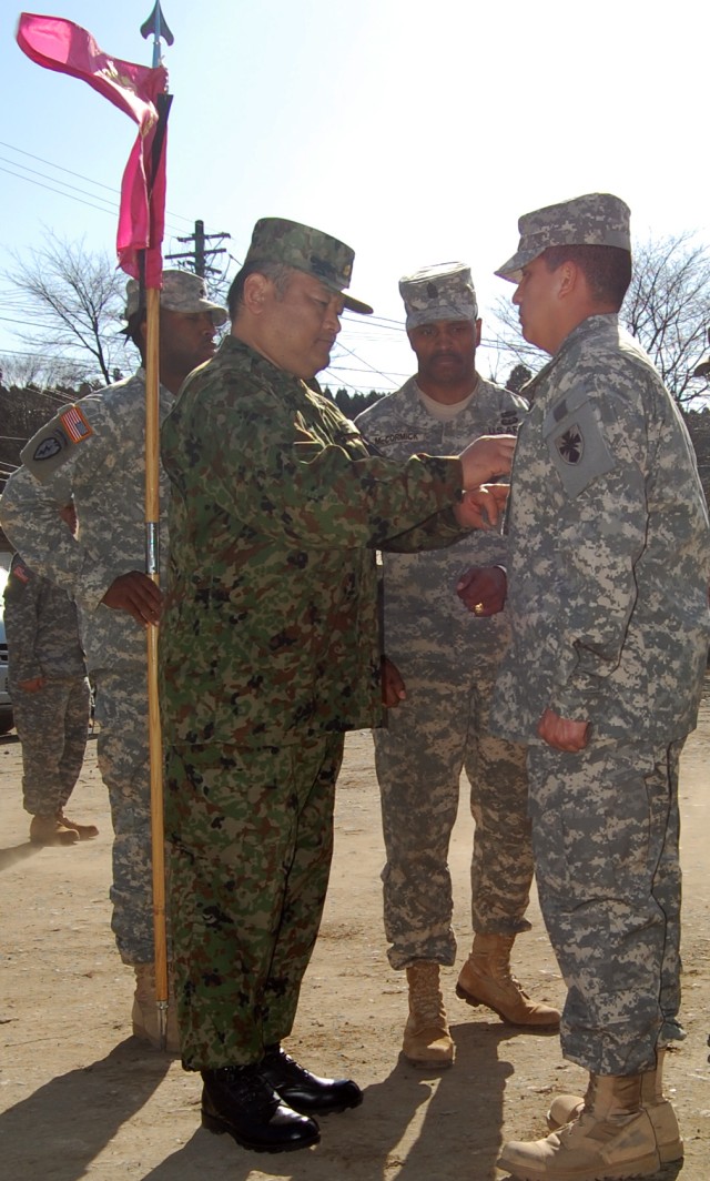 Japanese CSM Takes Part in U.S. Army Promotion Ceremony