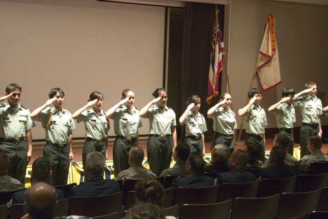 Punahou JROTC patch ceremony celebrates military support
