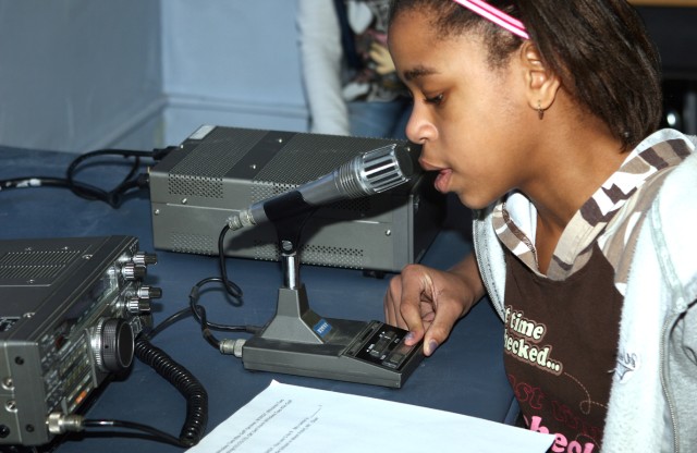 Cadets teach middle school about amateur radio