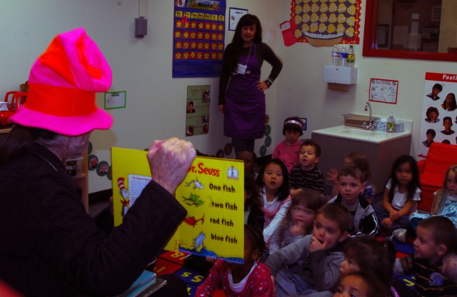 Dr. Seuss Day volunteers read to kids at Monterey Road CDC