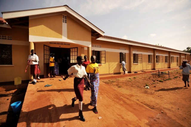 Ugandan students, faculty celebrate construction of new school facilities