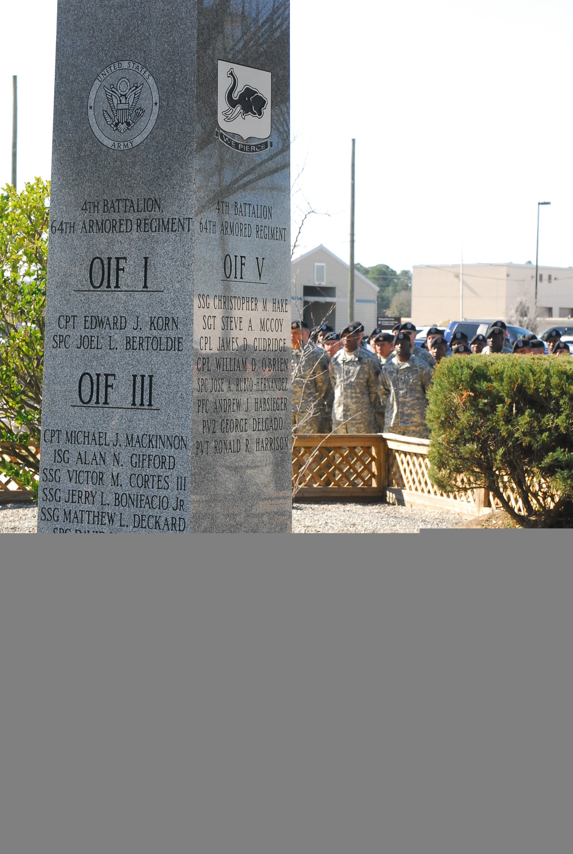 4 64 Armor Regiment Memorial Dedication Article The United States Army