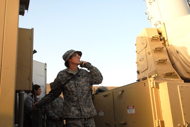 Dallas native, Navy Chief Petty Officer Clayton Smith, a Task Force Iron Shield maintenance technician here for the land-based Phalanx weapons system, attached to Battery B, 2nd Battalion, 44th Air Defense Artillery Regiment, 101st Airborne...