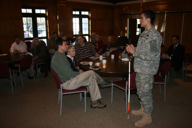 Wounded Warrior Talks with Local Church Group