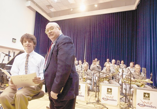 U.S. Army Field Band helps student record jazz piece