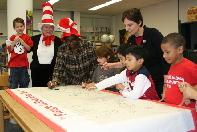 Read Across America week at Ansbach