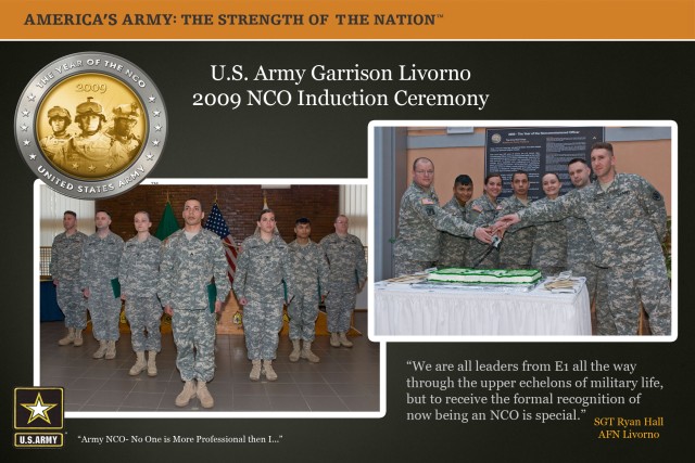 Camp Darby 2009 NCO induction ceremony