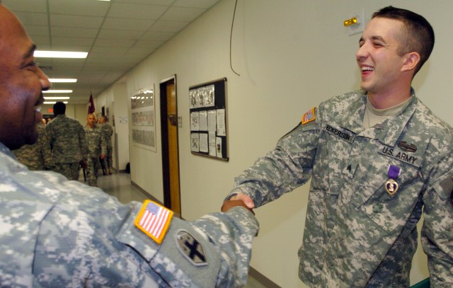 Warrior Transition Soldier Awarded Purple Heart