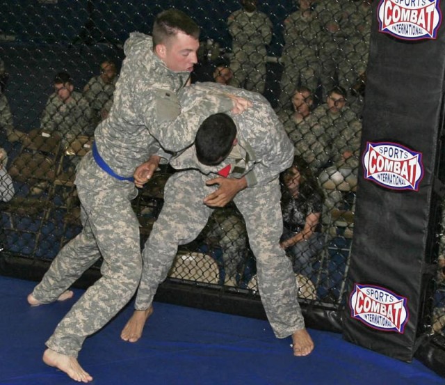 Squaring off in octagon: combatives may lead to Fort Polk team