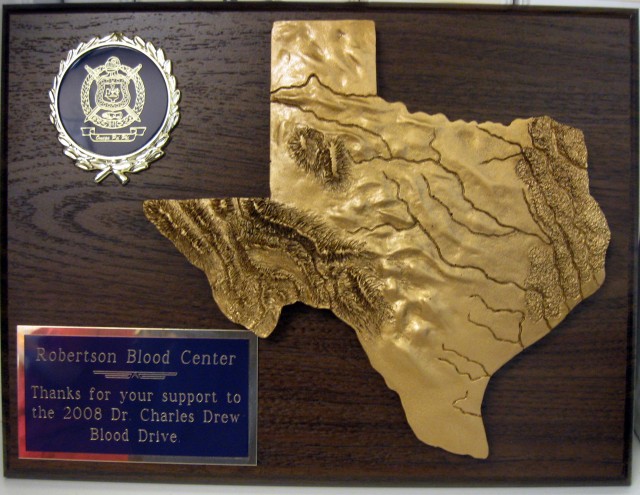 Charles Drew Blood Drive Appreciation Plaque