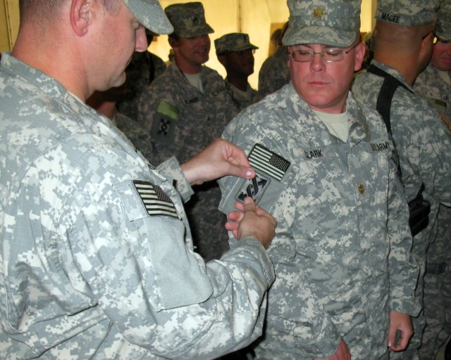 143d ESC Patch Ceremony at Kandahar