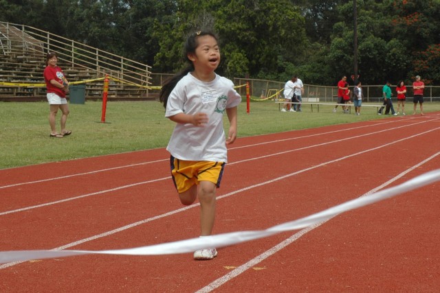 Athletes participate in Special Olympics