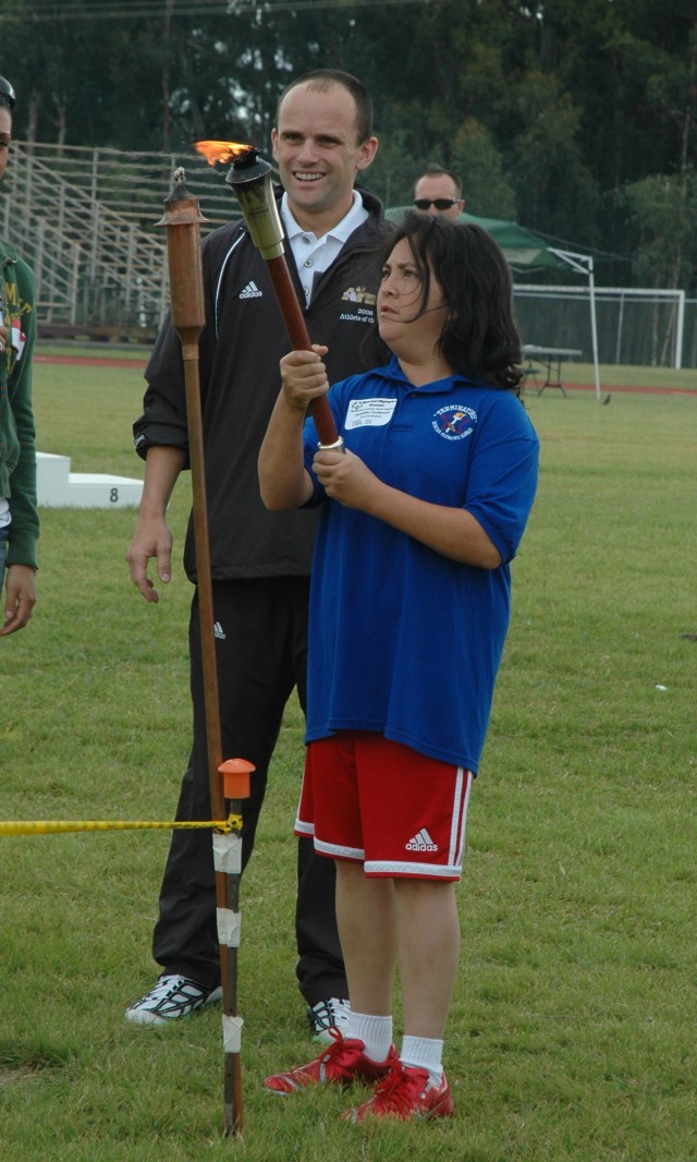 Athletes participate in Special Olympics