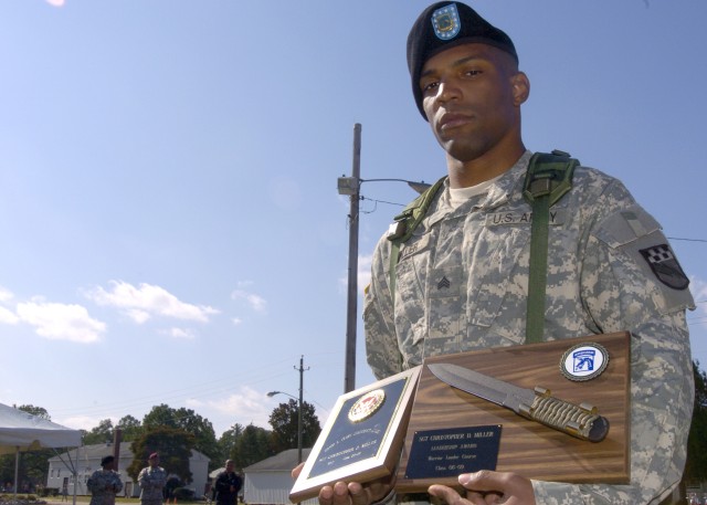 Sgt. Christopher Miller receives David L. Clark leadership award
