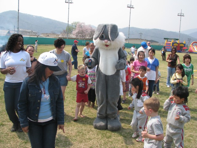 Area I Easter egg hunts delight children