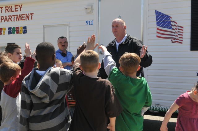 Firefighters use trailer to teach fire safety