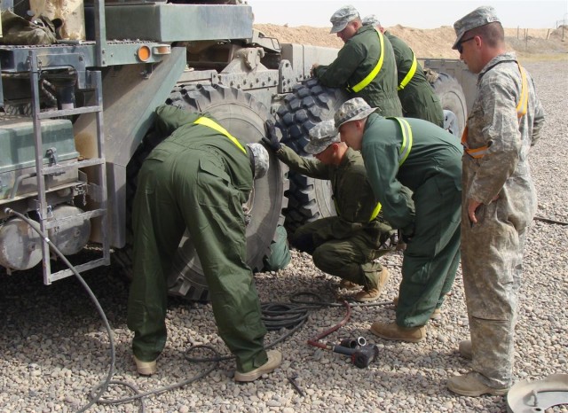 Transportation Soldiers train sister brigade company