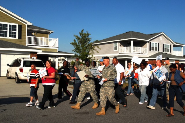 Fort Stewart Marches Against Violence Article The United States Army