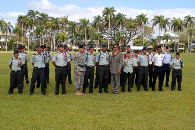 Hawaii JROTC Cadets Honored at Fort Shafter