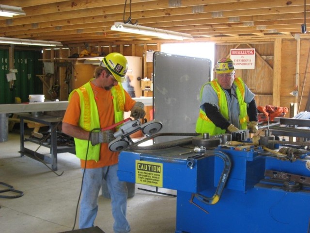 Ironworkers Prepare Reinforcing Steel