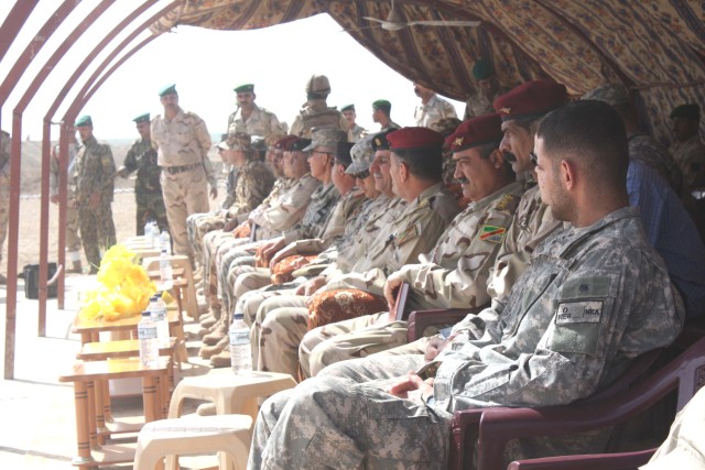 Leaders watch graduation