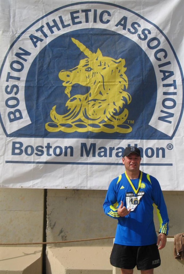 Sustainer and Son Team Up for Boston Marathon in Iraq and Boston	