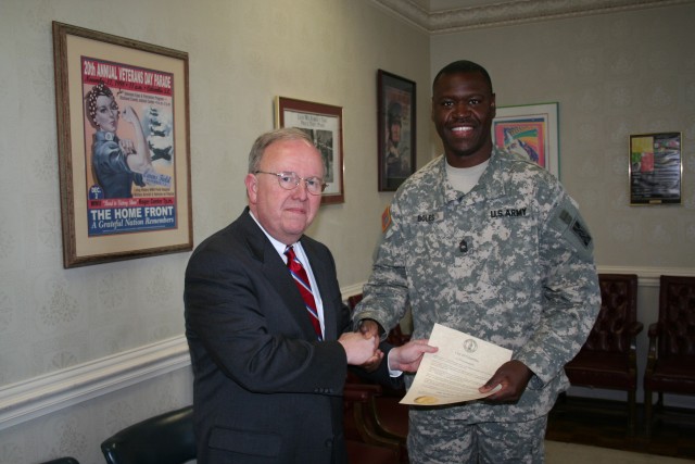 Mayor Coble and Master Sgt. Boles