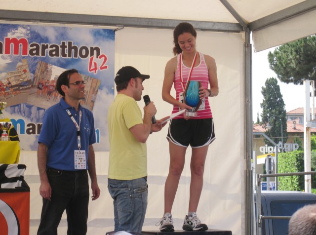 Female winner of Pisa Half Marathon