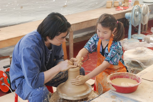 Division Families enjoy hands-on experience at Korean Ceramic Expo