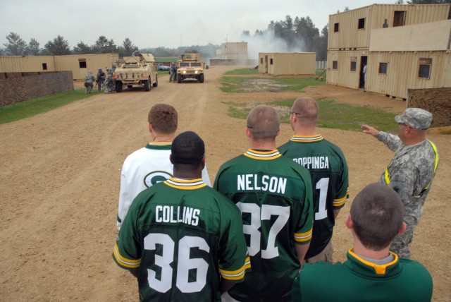 Green Bay Packers visit to troops at Fort McCoy