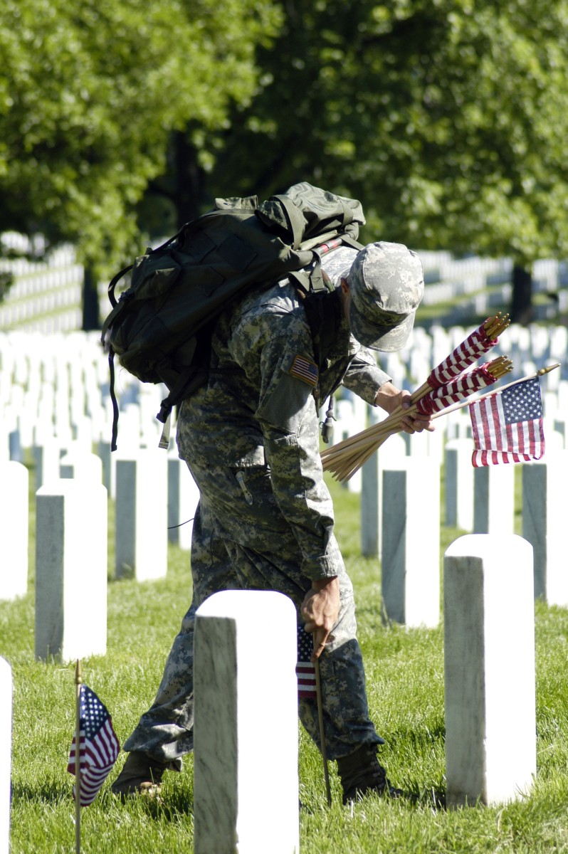 Joint services place 'Flags In' at Arlington National Cemetery ...