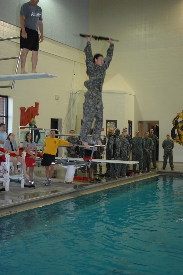 Miss Missouri learns Combat Water Survival