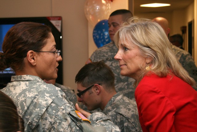 Dr. Biden visits Carson Soldiers, Families