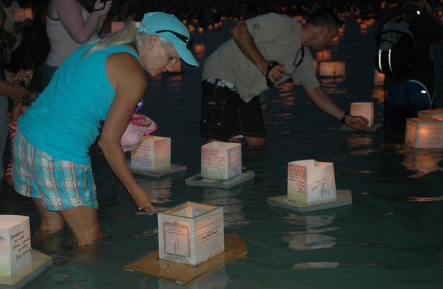 Families, leadership take part in Lantern Floating Ceremony