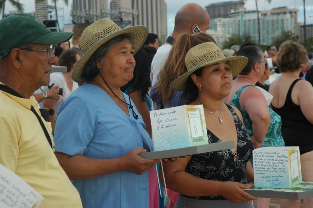 Families, leadership take part in Lantern Floating Ceremony