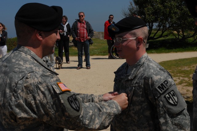 Soldiers promoted at historic World War II site