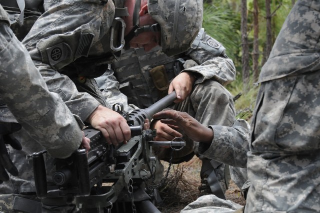 Spur Candidates assemble a .50 cal