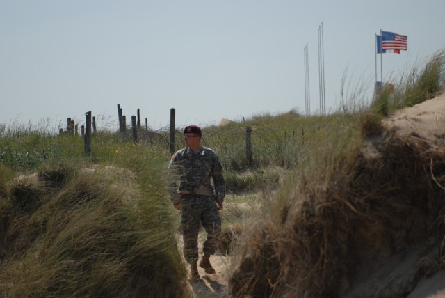 173rd Airborne Brigade medic pays tribute to grandfather&#039;s legacy on Normandy&#039;s Utah Beach