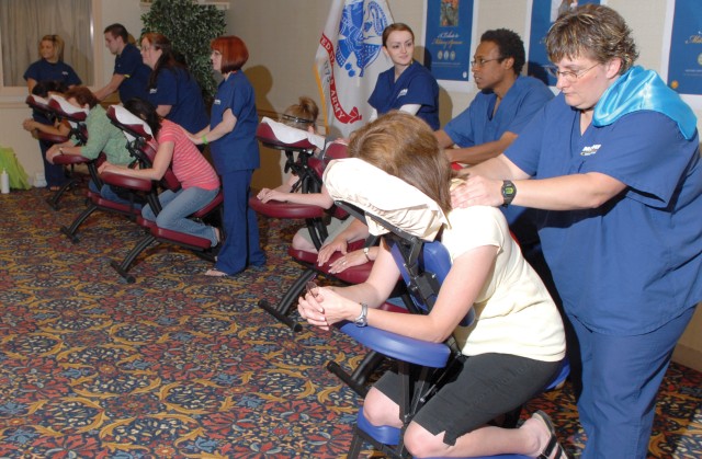 Military spouses participate in annual spa day events