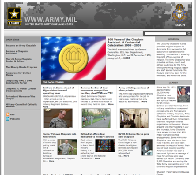 Army Chaplaincy CORE page