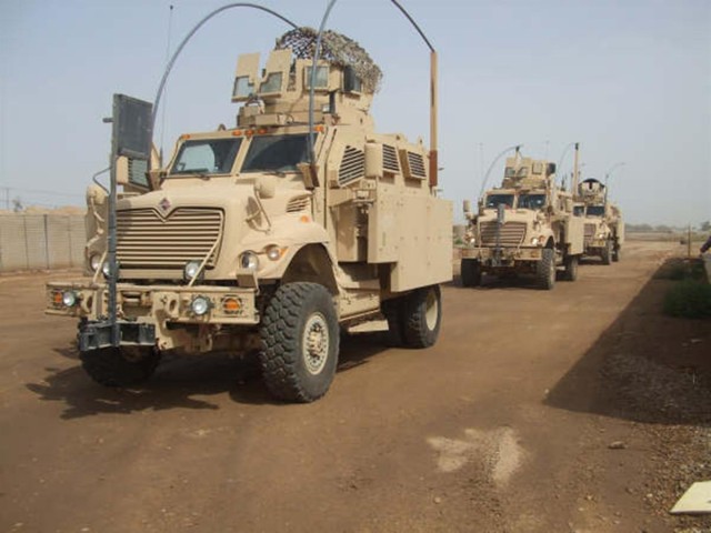 Lonestar State Sustainers train on MRAPs