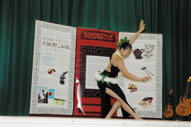 Demonstrating a hulu dance
