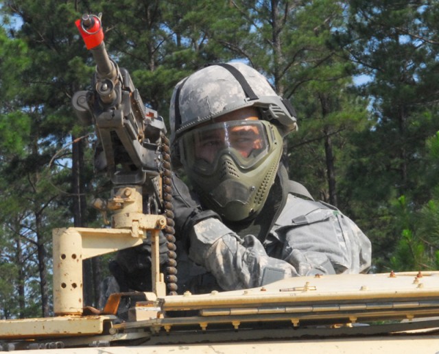Soldiers complete mounted react to contact live fire