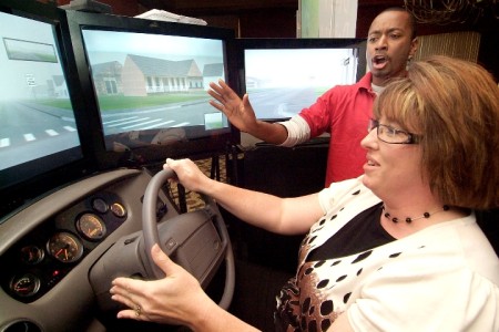 Simulators bring drunk driving to life